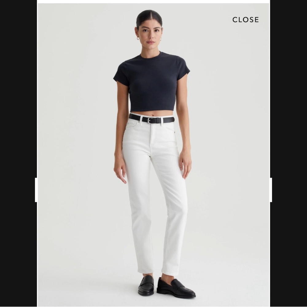 AG Adriano Goldschmied The Premiere skinny straight white jeans 🇺🇸 30 💕